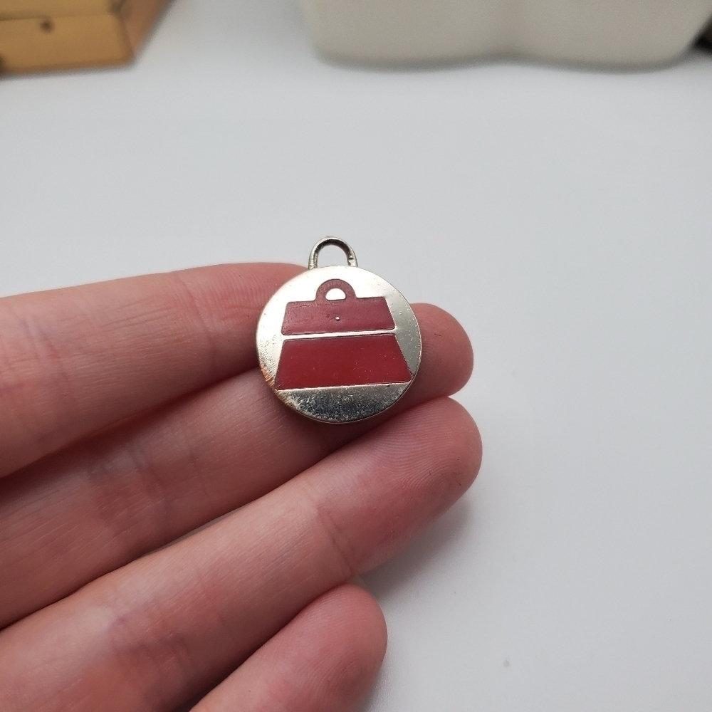 Kathy van‎ Zeeland red handbag necklace pendant
